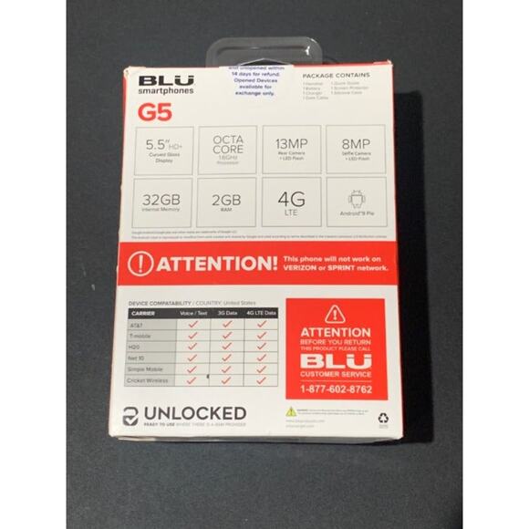 BLU G5 Unlocked phone (32GB) - Black - Picture 2 of 2